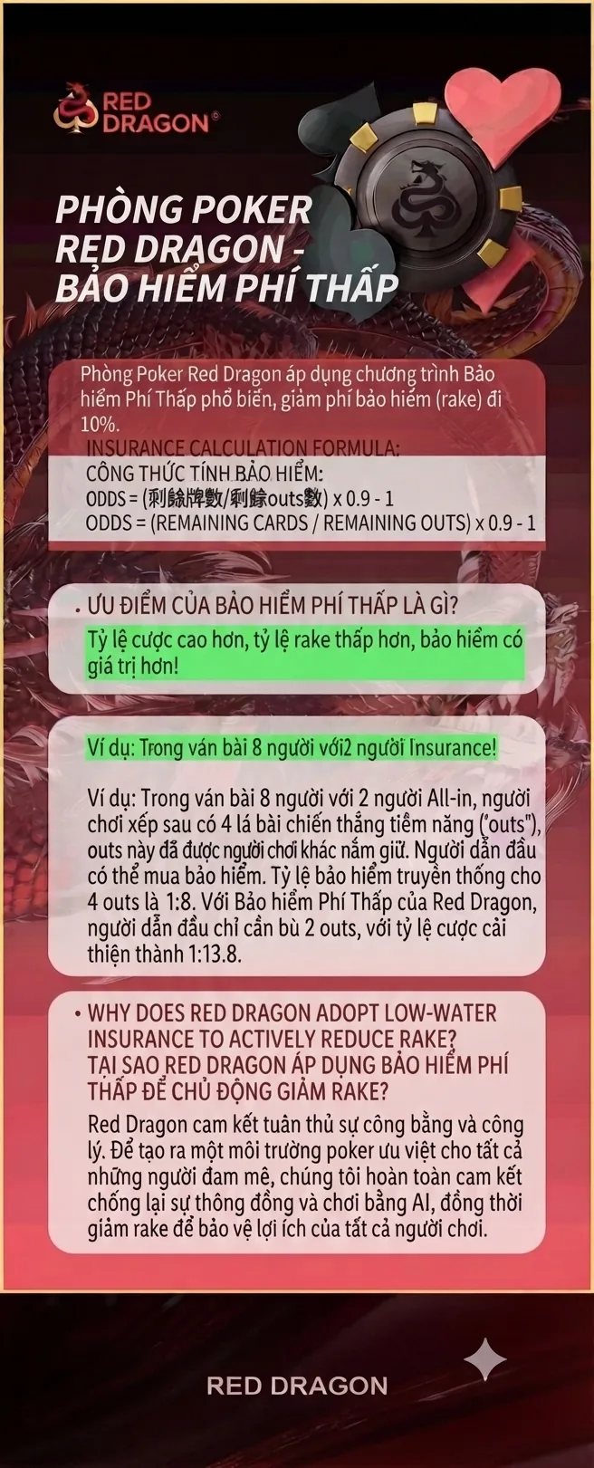 紅龍德州大廳低水保險介紹