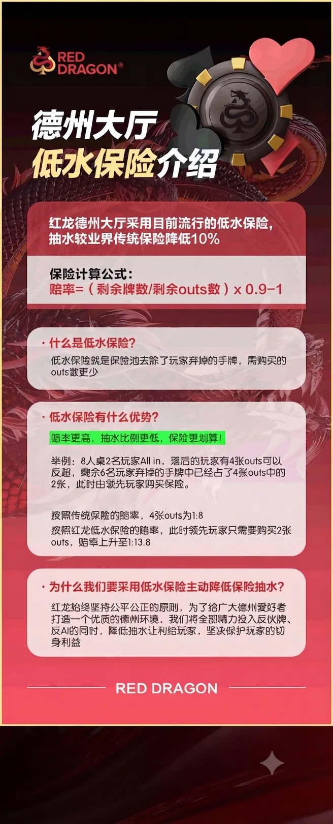 紅龍德州大廳低水保險介紹